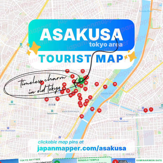 Asakusa, Tokyo Tourist Attraction Spot Map Area Guide