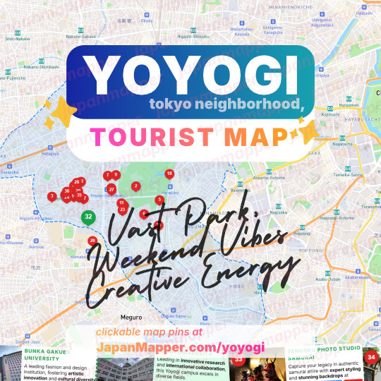 Yoyogi, Tokyo Tourist Attraction Spot Map Area Guide